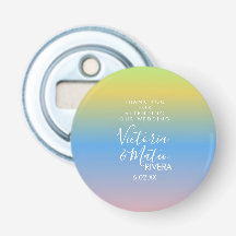 Ombre Arco-Íris Amarelo Azul Rosa Casamento Obriga