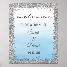 Ombre Blue e Silver Weds Poster
