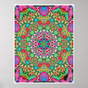 Omen Colagem cinética Caleidoscópio Poster