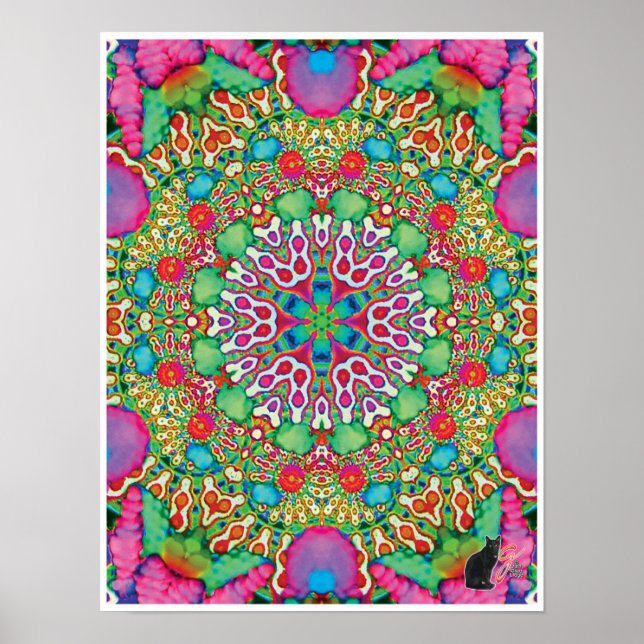 Omen Colagem cinética Caleidoscópio Poster (Frente)