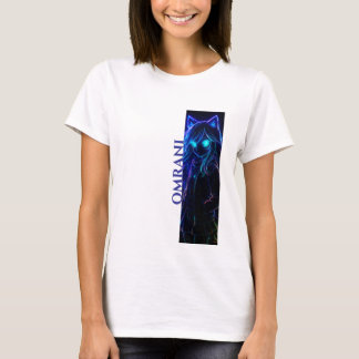Omrani Light-Drawn Girl - Luminous Art T-Shirt