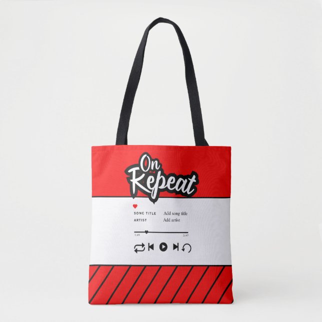 On Repeat Favorite Song shopping Book Tote Bag (Frente)