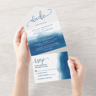 Onda Azul De Cor De Água Que Fazemos Casamento