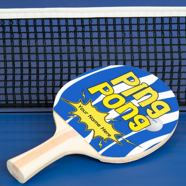 Onda azul groovy, raquete de Ping Pong personaliza (Insitu)