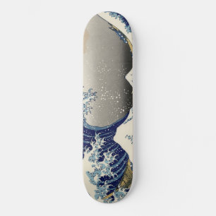 Onda de pintura de trabalho de arte japonês, skate