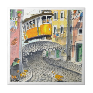 onda no azulejo 05 de Lisboa do cobblestone