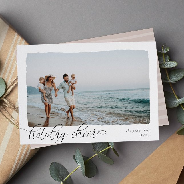 Onda | Simples Cartão com fotos de férias horizont (Criador carregado)