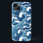 Ondas Abstrato<br><div class="desc">Padrão de ondas brancas e azuis abstrato japonesas do oceano. | © e ® Bigstock® - Todos os direitos reservados.</div>