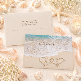 Ondas Azuis do Oceano de Verão Casamento na Praia
