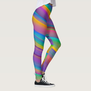 Ondas Coloridas do Espectro Vintage Legging