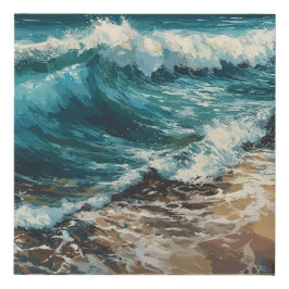 Ondas de praia e pintura de areia