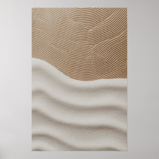 Ondas de Serenidade - Poster de padrão de areia mi