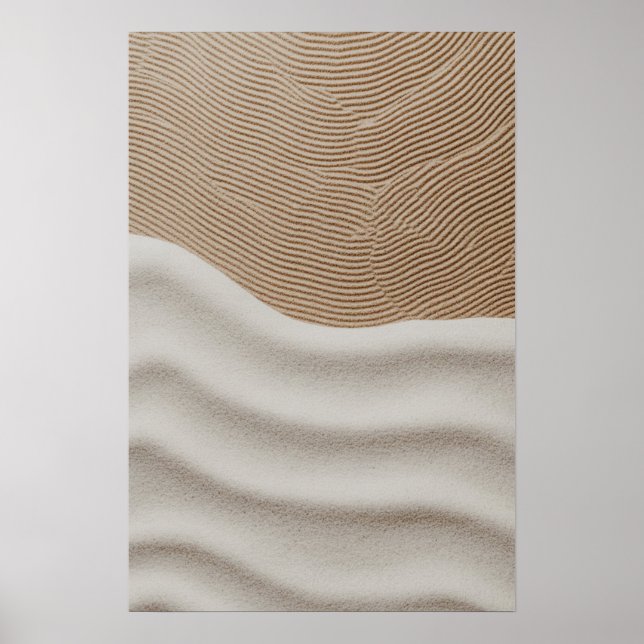 Ondas de Serenidade - Poster de padrão de areia mi (Frente)