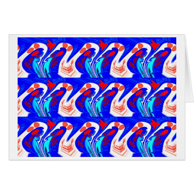 Ondas do cartão de arte da sorte (Frente Horizontal)