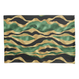 Ondas Douradas brilhantes verdes a preto