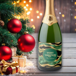 Ondas Douradas brilhantes verdes a preto