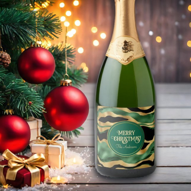 Ondas Douradas brilhantes verdes a preto (Criador carregado)