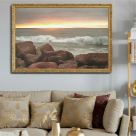 Ondas e Pedras 0893 Impressão de Arte