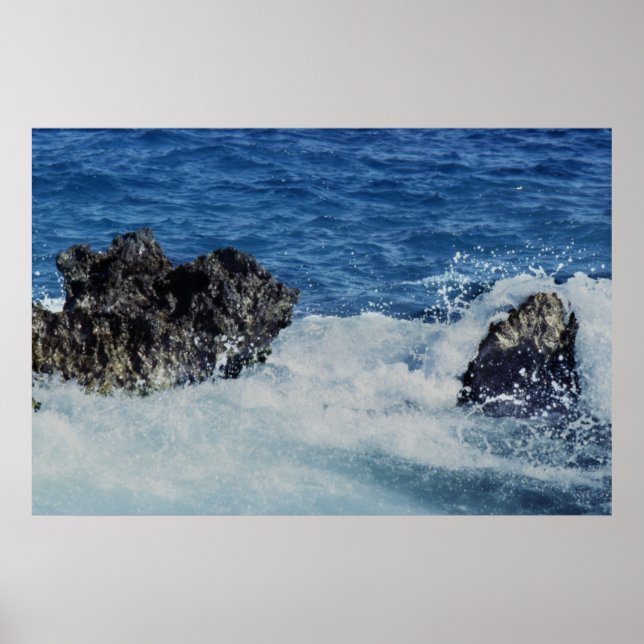 Ondas Espalhadas Em Impressões De Rocha De Coral (Frente)
