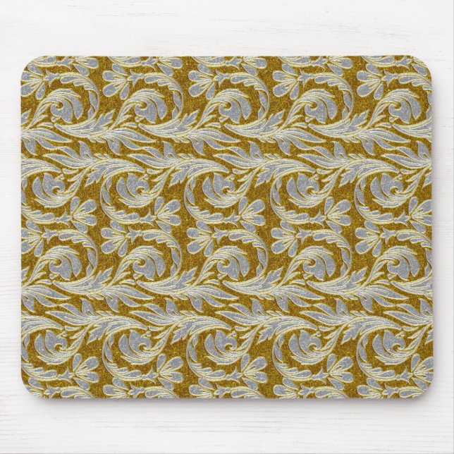 Ondas metálicas, MOUSEPAD Dourado de branco (Frente)