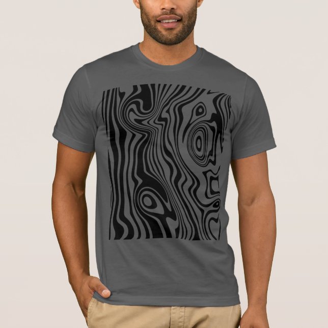 Ondas modernas de padrão de T-Shirt - Escolher cor (Frente)