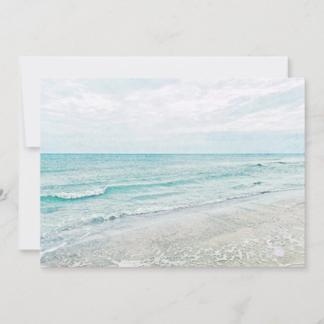 Ondas Oceanas Pintando Aqua Cor Azul-Claro (Frente)