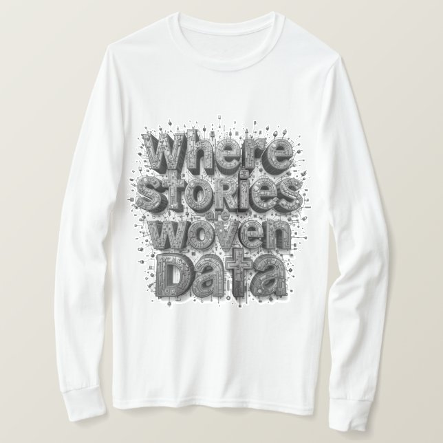 Onde as histórias tecem T-Shirt (Frente do Design)