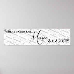 Onde as palavras falham, a música fala o poster