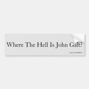 Onde Diabos Está John Galt? Adesivo de Para-choque