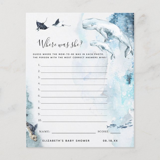 Onde ela estava | Jogo Chá de fraldas (Frente)