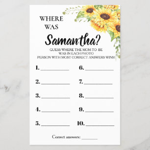 Onde ela estava no cartão de jogo bilíngue de Ch