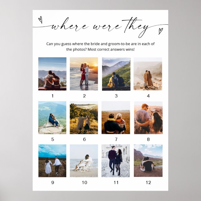 Onde Eles Estavam Bridal Game Poster Minimalista (Frente)