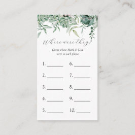 Onde Eles Estavam? Cartão de jogo chá de panela