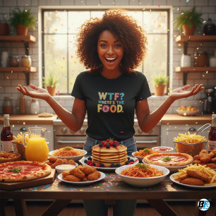 Onde está a Camiseta Masculina de Comida