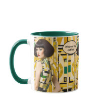 Onde está meu café Retro Beauty caneca de café dos