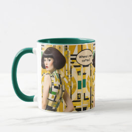 Onde está meu café Retro Beauty caneca de café dos