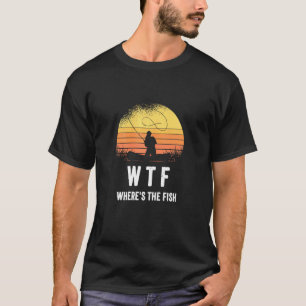 Onde Está o Peixe Feminino Camiseta de Pesca Distr