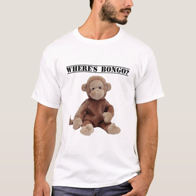 Onde estão os bongos o t-shirt do macaco (Frente)