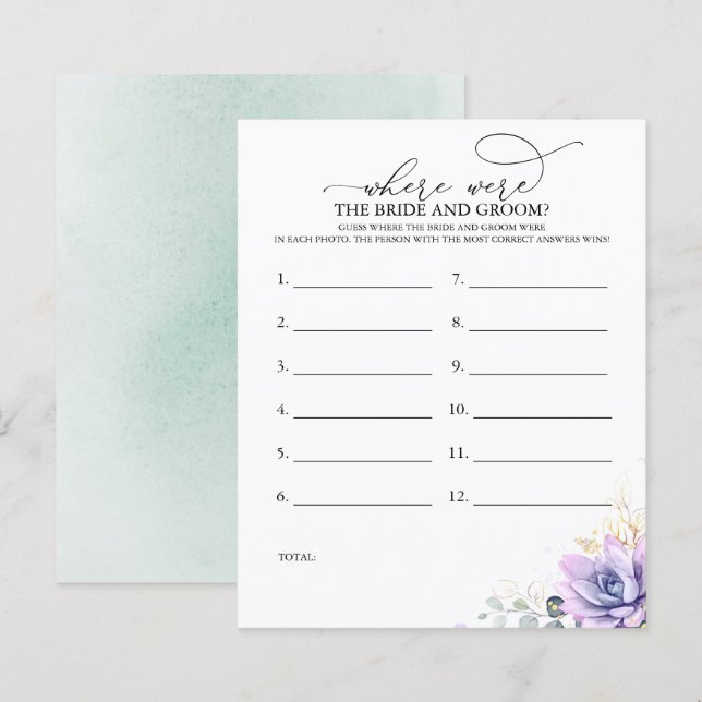 Onde Estava O Jogo De Fotografias De BRIDE E GROOM (Frente/Verso)