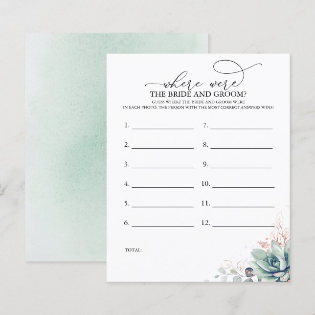 Onde Estava O Jogo De Fotografias De BRIDE E GROOM (Frente/Verso)