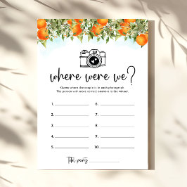 Onde Estávamos Com O Cartão De Jogo De Chá de pane