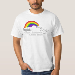 Onde os arcos-íris vêm dos t-shirt