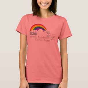 Onde os arcos-íris vêm dos t-shirt