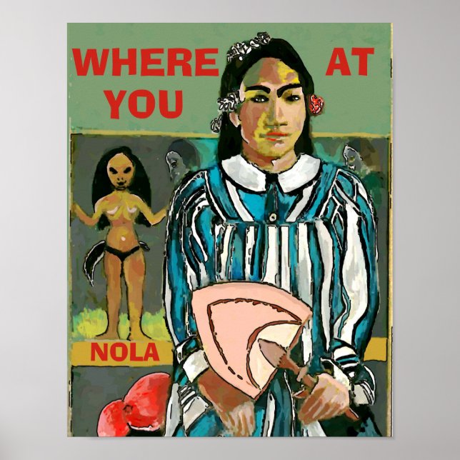 Onde você está, NOLA, edite texto, Poster (Frente)