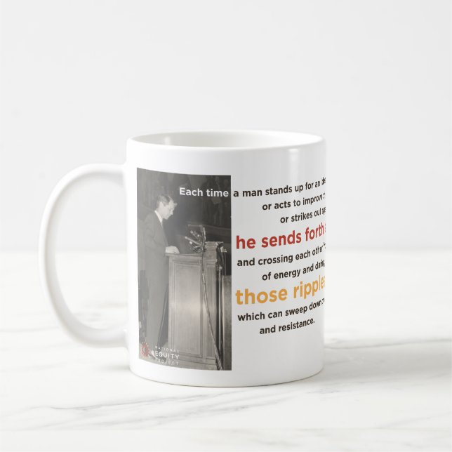 "Ondinha da esperança" Robert F. Kennedy Caneca (Esquerda)