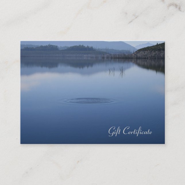 Ondinha na água azul imóvel - certificado de (Frente)