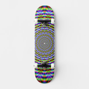 Ondinhas de néon psicadélicos do skate