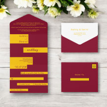 Ondulado Moderno Elegante E Dourado Casamento Chic