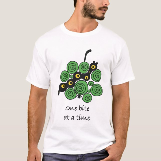 One Bite at a Time Worm T-Shirt (Frente)