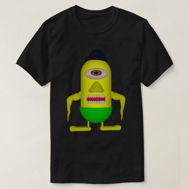 One-Eyed Miniman T-shirt (Frente do Design)